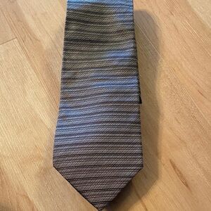 Bugatti Sophisticated Brown and Gray Striped Tie